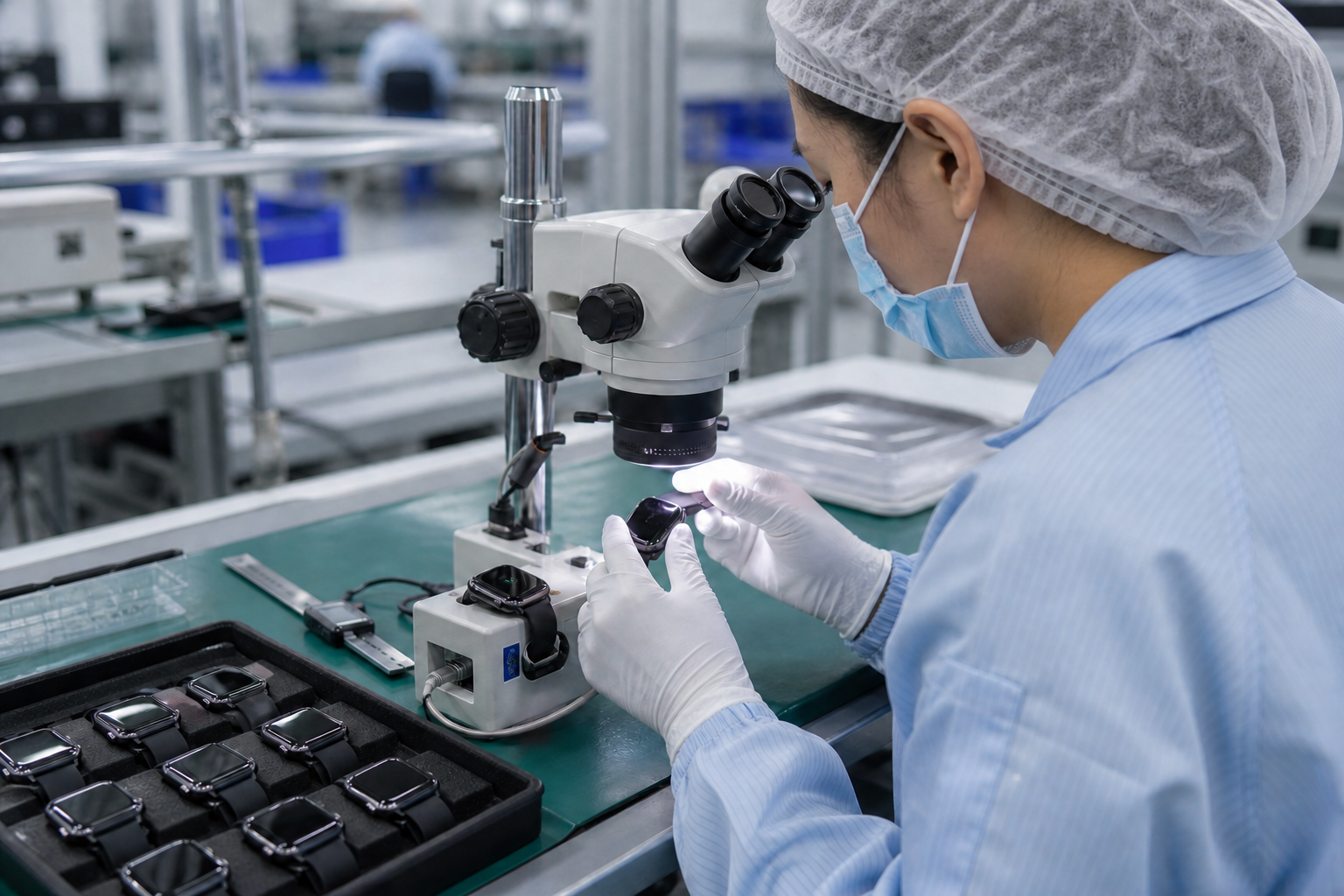 Quality inspection for smart watches during production