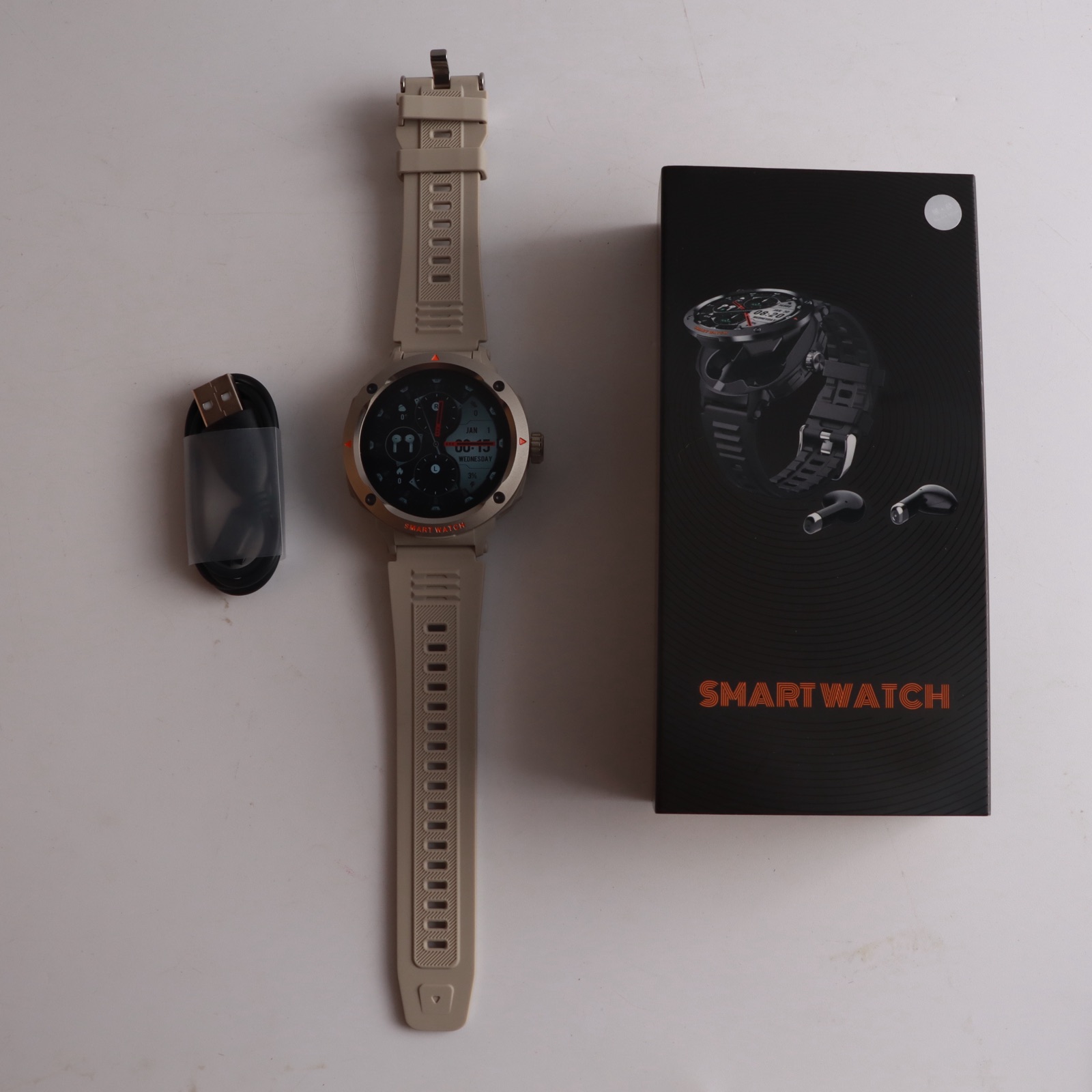 YLF-D13 smartwatch with TWS earbuds, product view 6